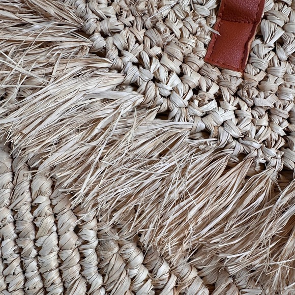 Straw Fringe Moon Tote - Picture 10 of 16